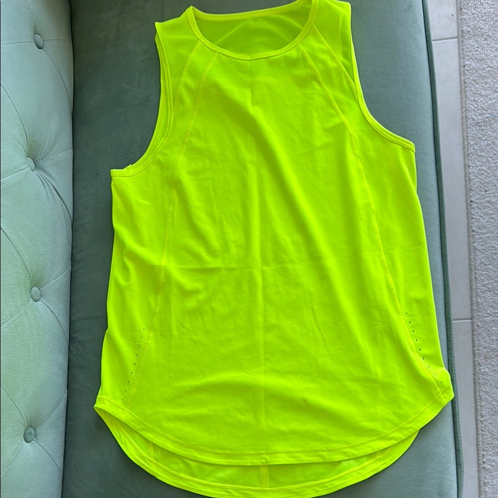 lululemon athletica sculpt Neon Yellow Tank Top
